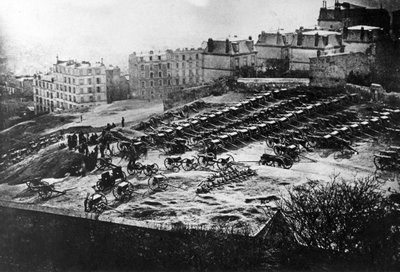 Cannon Park on Montmartre, 1871 by French Photographer